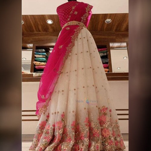 Half Saree Lehanga - Pink