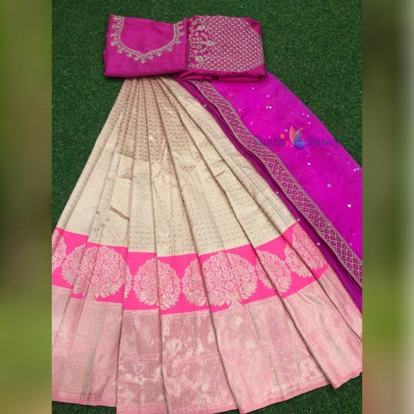 Half Saree Lehanga - Purple