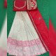 Half Saree Lehanga - Red and White