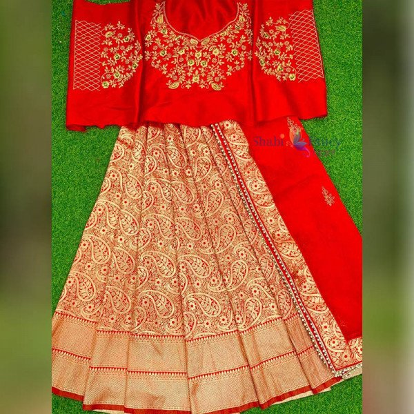 Half Saree Lehanga - Red 