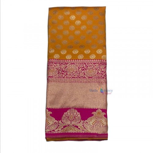 Half Saree Lehanga - Pink and Yellow