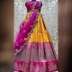 Half Saree Lehanga - Pink and Yellow