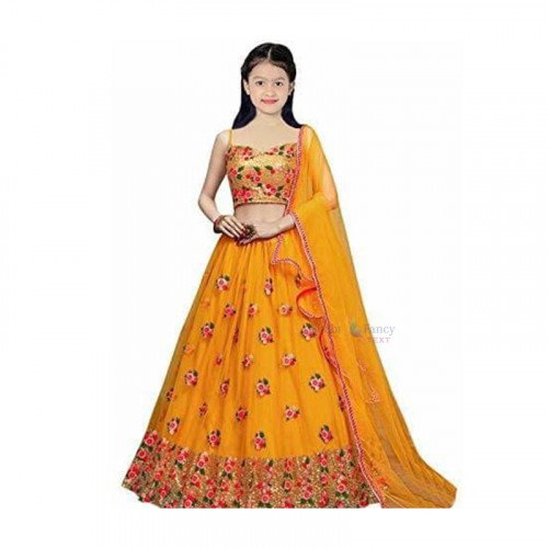 Lehenga Choli (7-9 Years) - Orange