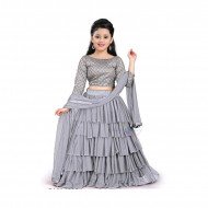 Kids Lehenga Choli - Grey