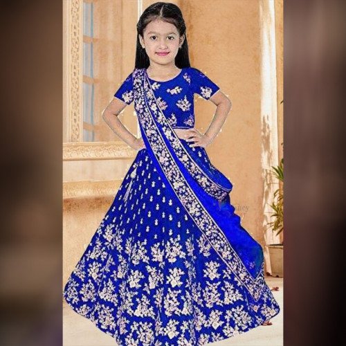 Lehenga Choli (10-12 Years) - Blue