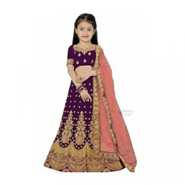 Lehenga Choli (6-8 Years) - Purple