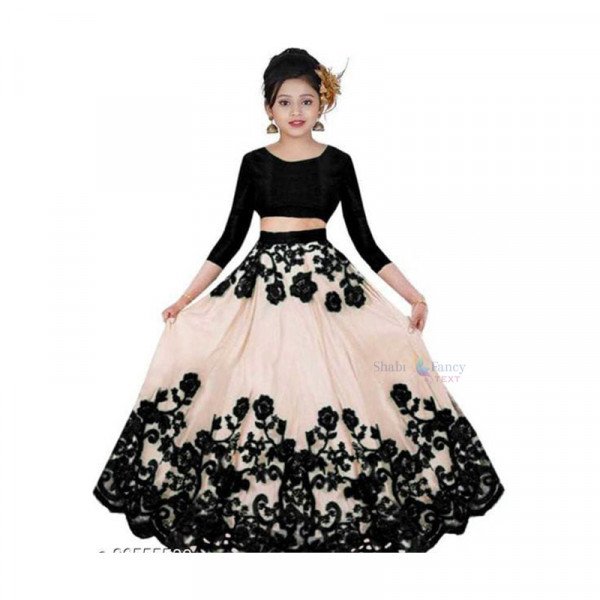 Tinkle Funky Lehenga Choli - Black