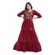 Party Wear Long Gown - Red