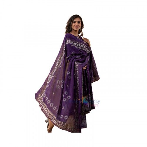 Kurti Anarkali Gown - Purple