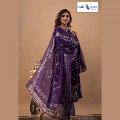 Kurti Anarkali Gown - Purple