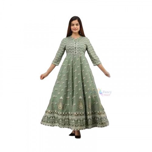 New Anarkali Printed Gown