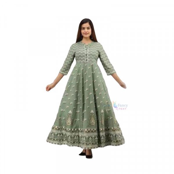 New Anarkali Printed Gown