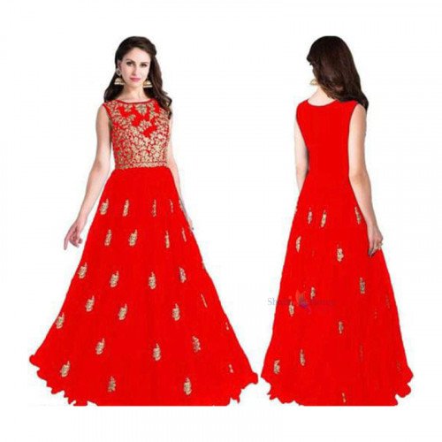 Soft Net Gown - Red