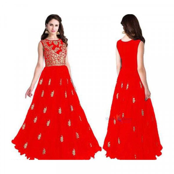 Soft Net Gown - Red