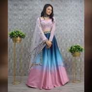  Bottle  And Peach Rama Lehenga