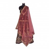 Semi-Stitched Lehenga & Blouse with Dupatta 