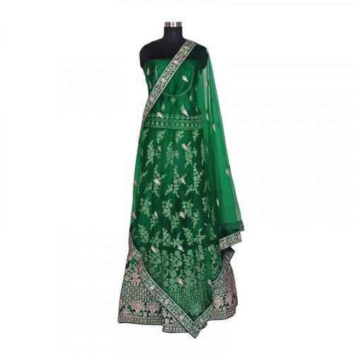 Semi-Stitched Lehenga & Blouse with Dupatta