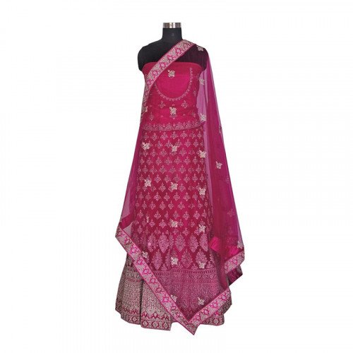 Semi-Stitched Lehenga & Blouse with Dupatta 