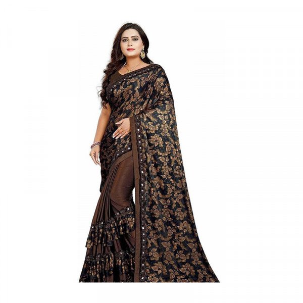 Aagam Sensational Saree - Brown