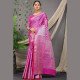 Kanika Silk Lichi Soft Saree - Pink