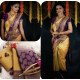 Kanjivaram Silk Saree - Yellow and Purple