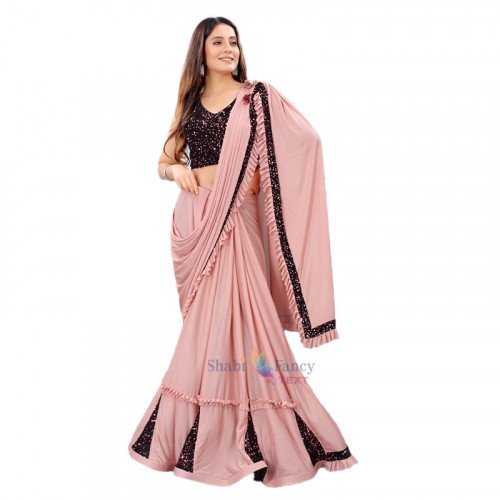 Party Wear Saree - Pink