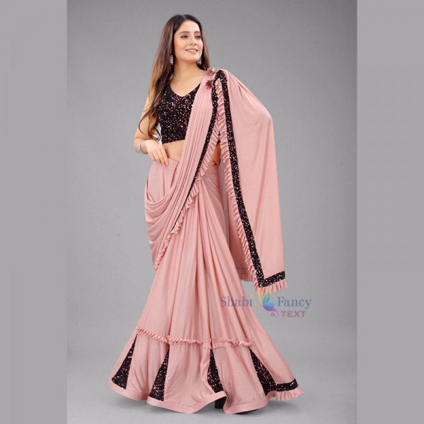 Party Wear Saree - Pink