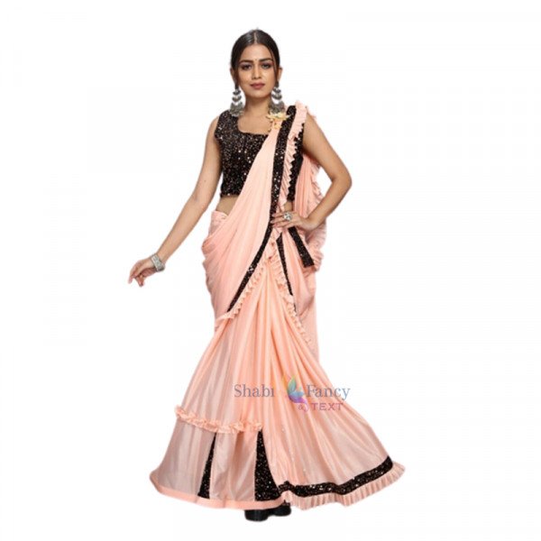 Party Wear Saree - Pink