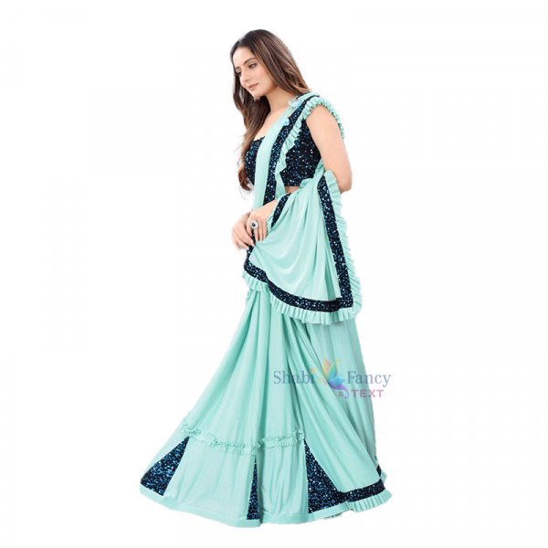 Party Wear Saree - Blue