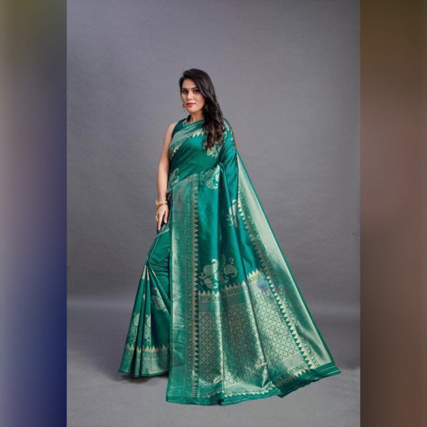 Jivika Silk Saree - Green