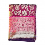  Soft Silk Peacock Design Saree - Pink