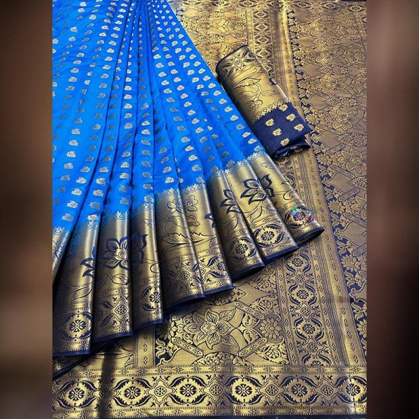 Soft Silk Saree - Blue